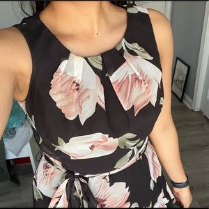 Beautiful floral dress, lightly worn with minor detail issues.